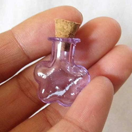 חבילת Zhongjiuyuan של 5 בקבוקי זכוכית מיני בקבוקונים קטנים צנצנות זכוכית זכוכית צנוכות ברורות