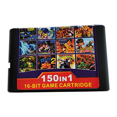 150 ב -1 מחסנית משחק קלף משחק 16 סיביות עבור קונסולת Sega Mega Drive Genesis
