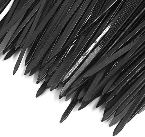 UXCELL A16101400UX0230 3X200 ממ ניילון שחור ניילון מנעול עצמי כבל עצמיות עניבת רשת חוט מיקוד