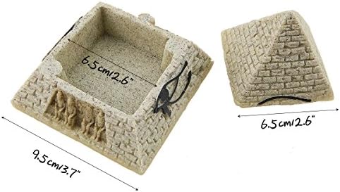 אבן חול עתיקה פירמידה מצרית עין של קופסת תכשיטים צירים הורוס אחסון קישוט יצירתי קופסת פסל פסל
