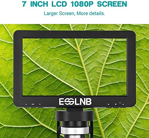 ESSLNB מיקרוסקופ דיגיטלי 7 אינץ 'עם מיקרוסקופ LCD 32G לכרטיס למעגל מטבעות 1080p מיקרוסקופ מטבע כף יד