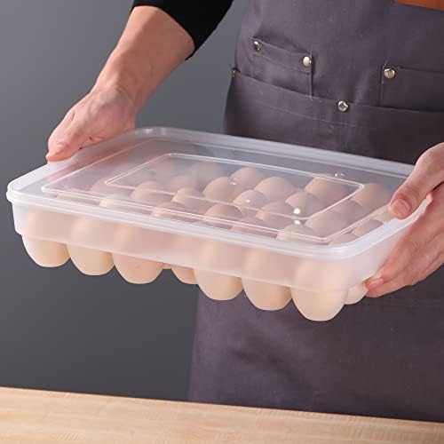 ביצת מחזיק עבור מקרר,ביצת אחסון מיכל קרטונים פלסטיק מקרר ארגונית בינס מטבח מקפיא שטני ביצת מגש מכולות עם מכסה