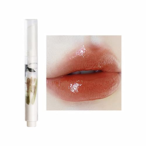 Xiahium Lip Gloss Seals דבש שפתון דבש עט עט לא דהייה לא דהייה כוס אטום למים מלבן שפתון אדום שפתון טבעי