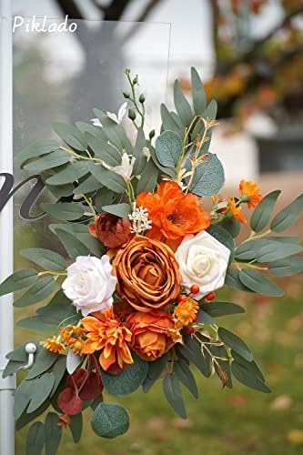 סט של פיקלאדו פו פרחים סט סט של 2 לחתונה שלטי קבלת פנים לחתונה קישוטי פרחים וסימני טקס קבלת פנים לחתונה
