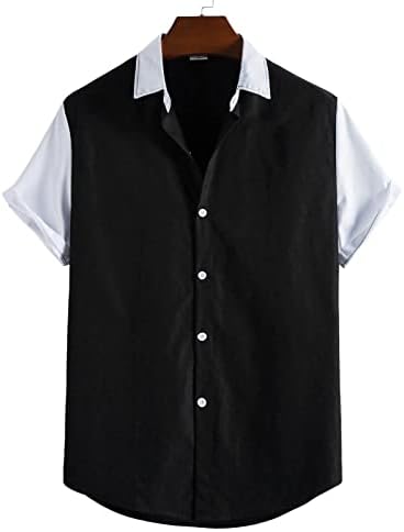חולצות T גדולות בקיץ לגברים גברים אופנה מזדמנים חולצה כפתור למטה חולצה עליונה מודפסת צוואר קיץ מזדמן