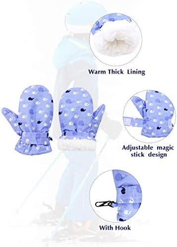כוכב המאה כוכבי פעוט כפפות שלג ילדים עמיד למים כפפות סקי פליס למים לתינוקות בנות בנות כפפות חורף שלג