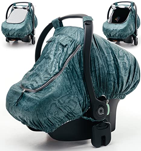 כיסויי מושב מכונית אוניברסליים בכושר לתינוקות על ידי אביזרי SA - כיסוי מושב לתינוק ומכונית לתינוק עם שקית אחסון