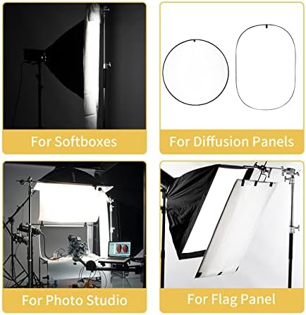Meking Light Diffiser Diffication בד 2 חצר x 67 אינץ ' /2 x 1.7 מטר ניילון משי לבן חלק חלק אור לצילום Softbox,