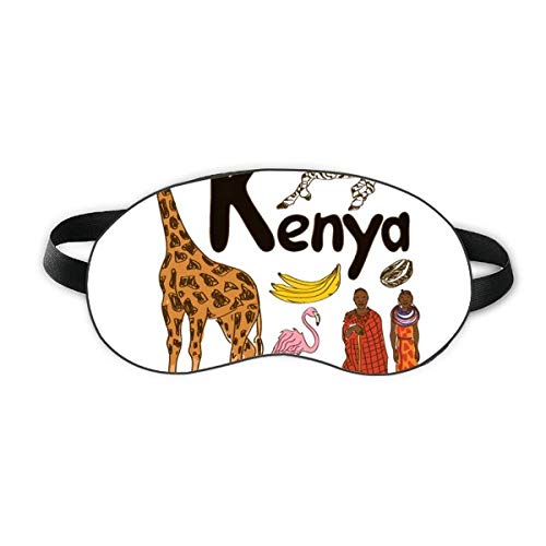סמל לאומי של קניה דפוס ציון דרך מגן עיניים שינה עין רך בליל עיניים כיסוי גוון עיניים