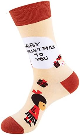 חג המולד גרביים לנשים כיף צבעוני כותנה חג גרבי מצחיק חידוש צוות גרבי החג שמח איילים צבי סתיו אתלטי גרביים