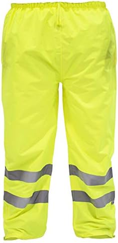 מכנסי גשם בטיחות של Jorestech נראות גבוהה נראות גבוהה/סיד ANSI Class E 150D מכנסיים כבדים מכנסיים -03