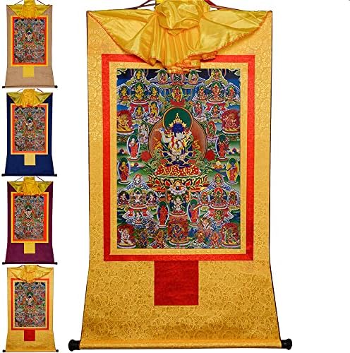 Gandhanra 42 אלים אילמים של ברדו תאודול, אמנות ציור טיבטית ת'אנגקה, ברוקד טאנגקה בודהיסט, שטיח בודהה עם