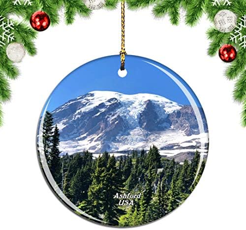 Weewino America USA Mount Mount Rainier הפארק הלאומי אשפורד חג המולד חג המולד עץ קישוט קישוט