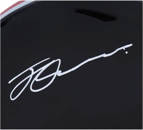 ג 'ף אוקודה אוהיו סטייט באקיס חתם על רידל אקליפס מהירות העתק קסדה עם חתימה של קסדות קולג'