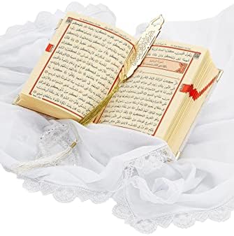 קופסה דקורטיבית מכוסה קטיפה אלגנטית מיוחדת, ספר הקוראן המכוסה על קטיפה בערבית, קישוטים אסלאמיים לבית,