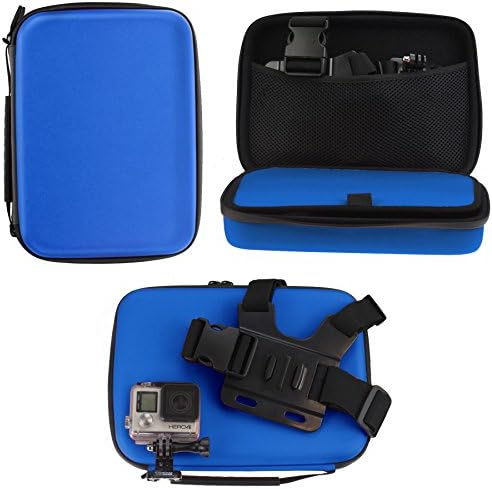 Navitech כחול כבד כבד מחוספס קשיח/כיסוי תואם למצלמת הפעולה של Campark 4K UHD Sport