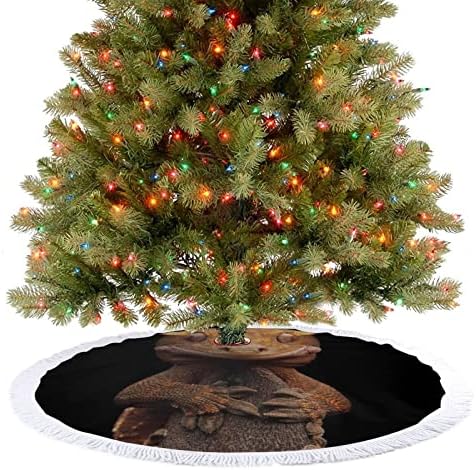 זוחל שממיות לטאה חצאית עץ חג המולד עץ עץ עץ עץ עץ עם גדילים לקישוט חג המולד של מסיבת חג 48 x48