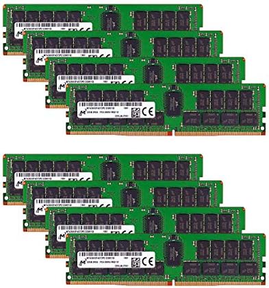 צרור זיכרון מיקרון עם 256GB DDR4 PC4-21333 2666MHz דו-כפול מדורגים ECC RDIMM תואם ל- R630, R640, R730,
