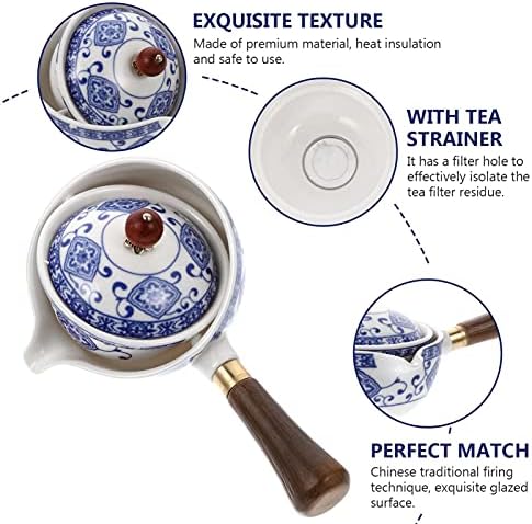 קומקום קרמיקה חרסינה יצרנית תה: קומקום תז עם ידית צד סיבוב 360 מעלות פו קומקום תה מתקן תה תה תה קומקום לייצור