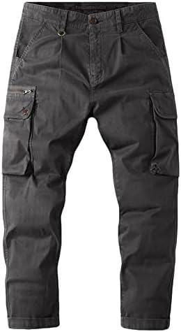 גברים של מכנסיים מטען אופנה טלאי כיס ג ' ינס מכנסיים חיצוני ספורט מכנסיים בתוספת גודל מלא אורך מכנסי טרנינג מכנסיים