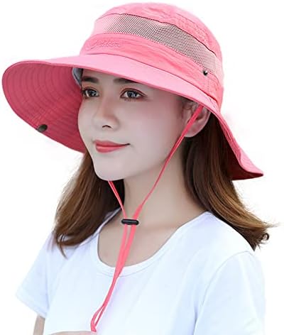 כובעי דלי כובע שמש חיצוניים לנשים הגנת שמש רשת כובע יבש מהיר UPF 50+