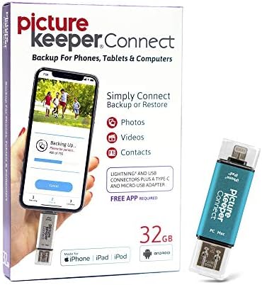 שומר תמונות חיבור תמונה וידאו כונן הבזק USB עבור Apple, Android, & PC התקנים, כונן אגודל 32 ג'יגה