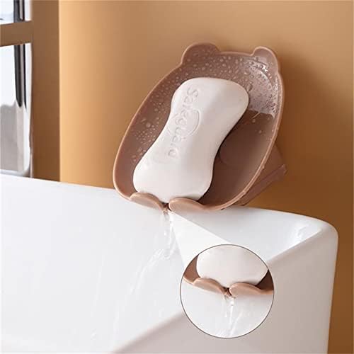 קופסת סבון דובי דוב סבון חדר אמבטיה רב -פונקציונאלית לניקוז סבון סבון קופסת סבון קיר אגרוף תלייה חלקה