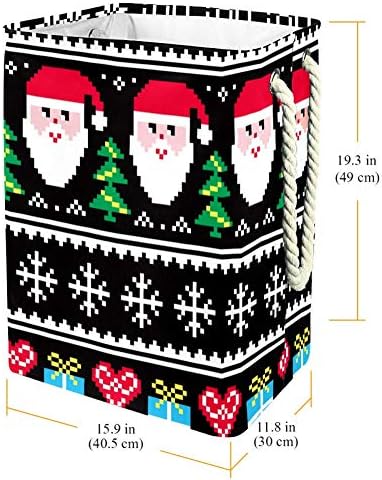 מגשר חג המולד או סוודר דפוס 300 ד אוקספורד עמיד למים בגדי סל גדול כביסה סל עבור שמיכות בגדי צעצועים בחדר שינה