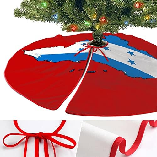 מפת הונדורס חצאית עץ חג המולד וינטג 'קישוטי חג המולד קישוטי חג המולד למסיבת השנה החדשה לחג