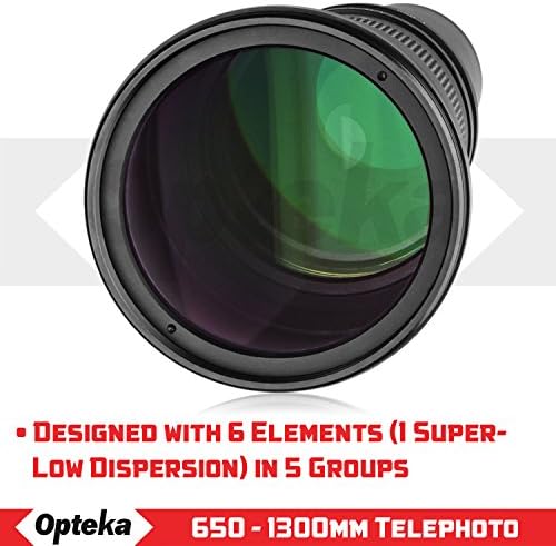 Opteka 650-2600 ממ f/8 עדשת זום טלפוטו בהגדרה גבוהה במיוחד עבור Samsung NX NX1 NX3000 NX2000 NX500 NX300