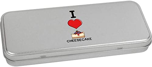 Azeeda 'אני אוהב עוגת גבינה' מתכת צירים מכתבים פח/קופסת אחסון
