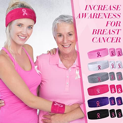 24 חתיכות שד מודעות לסרטן צמידי יד 12 חתיכות טרי בד סרט עבור סרטן מטופל, שד סרטן הישרדות מתנות לנשים,