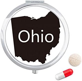 אוהיו אמריקה ארהב מפת מתאר גלולת מקרה כיס רפואת אחסון תיבת מיכל מתקן