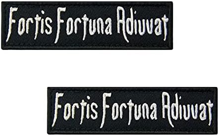 Fortis Fortuna Adiuvat Fortune מעדיף את הרצועה האמיצה טלאים רקומים טקטיים מורל טקטי אפליקציה אטב