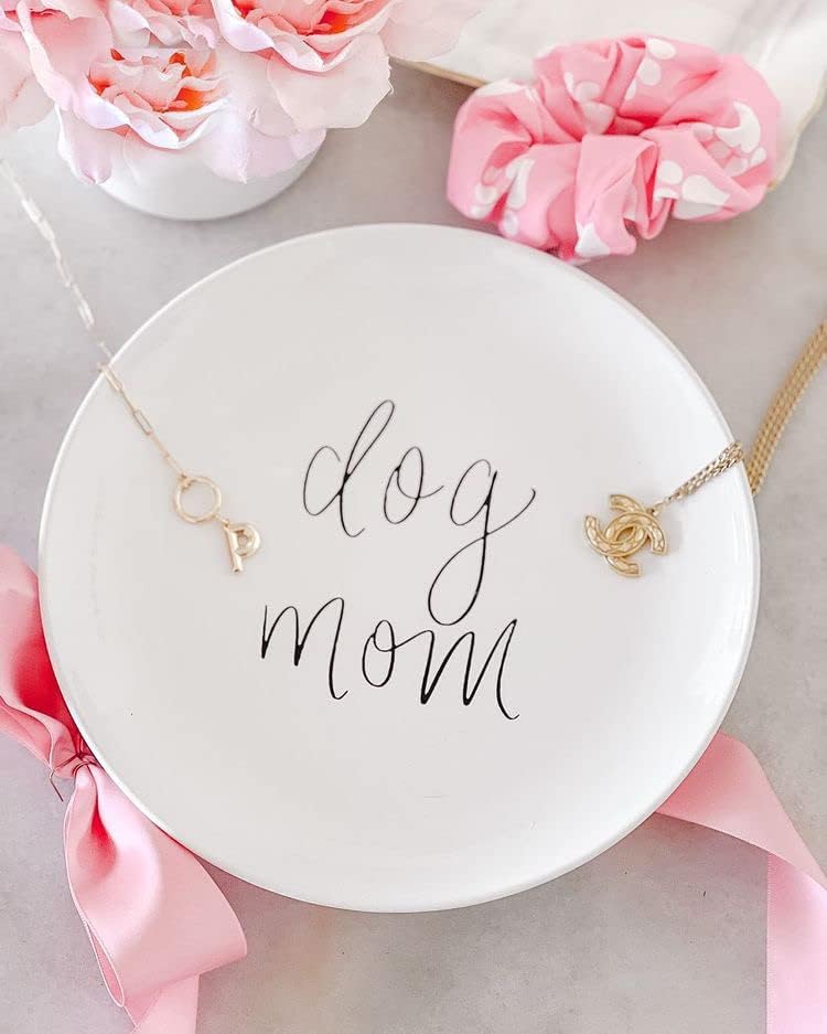 צלחת אמא של כלב - מתנות לאמא כלב - צלחת ארוחת ערב - צלחת ארוחת צהריים - צלחת חובב כלבים חמודה - צלחת חטיף