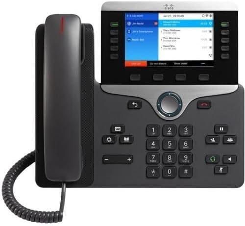 Cisco 8861 IP Phone - כבל - הניתן להרכבה על קיר, שולחן עבודה - שחור - 5 x קו כולל - VoIP - מזהה מתקשר
