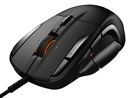 SteelSeries יריבות 500, עכבר משחק אופטי, תאורת RGB, MMO, 15 כפתורים, התראות מישוש, - שחור