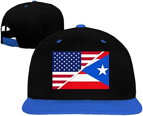 דגל פוארטו ריקו ודגל ארהב דגל היפ הופ כובע בנות בנות כובעי בייסבול כובע מצויד