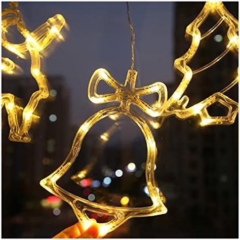 קישוטי חג המולד תלויים אורות LED קישוט לחדר שינה קישוטים לחג המולד חלון קישוט זכוכית קישוט סוללה חמה סוללה חגורה