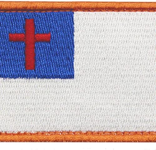 טלאי דגל נוצרי טקטי טקטי טלאי טלאי טלאי מורל רקום אפליקציות אטב וו סמל לולאה, קויוט