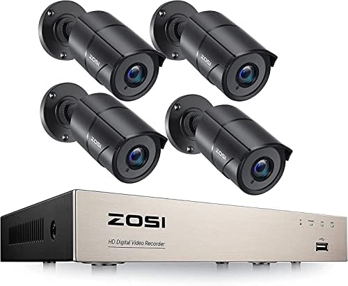 Zosi H.265+ 5MP Lite 8 ערוץ CCTV DVR מקליט, 8CH 1080P היברידי 4-in-1 מעקב DVR ו- 4PC