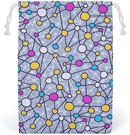 כימיה מולקולה דפוס שקית אחסון שקית שימוש חוזר לתיק שקית שקית שקית שקית שקית מכולת לטיול ביתי