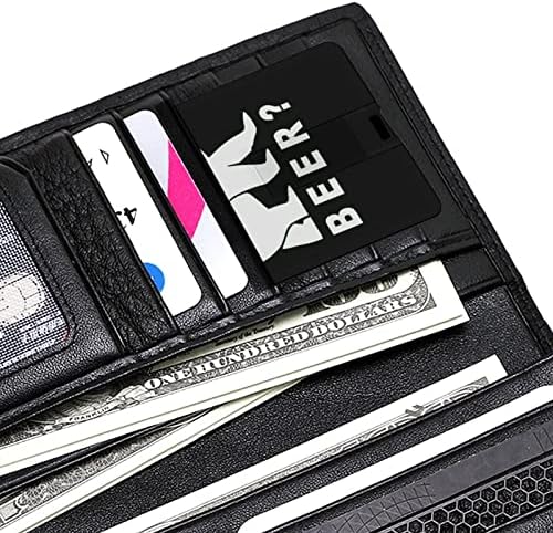 דוב צבי בירה בכרטיס בנק אשראי USB כונני פלאש ניידים זיכרון נייד כונן אחסון מפתח 64 גרם