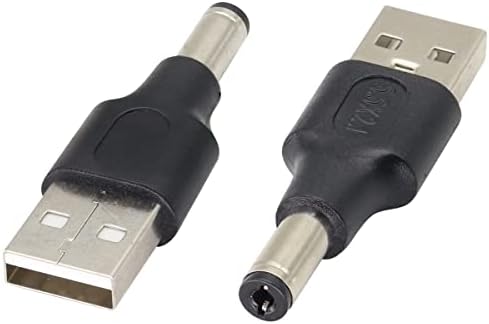 AAOTOKK 5V DC מתאם USB DC5.5 × 2.1 מ מ ממיר כוח תקע USB 2.0 זכר לוושינגטון 5.5×2.1 מ מ זכר DC חבית כוח תקע