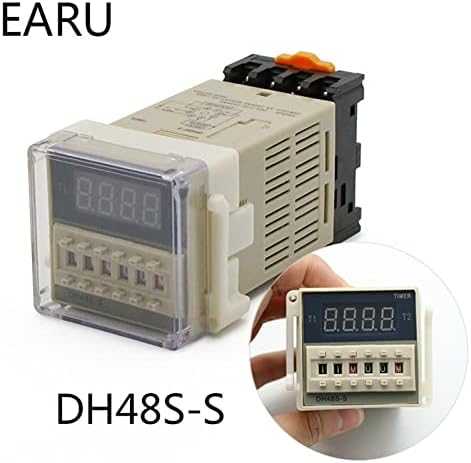HWGO DH48S-S-S-0.1S-990H AC 110V 220V DC 12V 24V מחזור חוזר מחזור SPDT ממסר מתג זמן תכנותי עם RACK