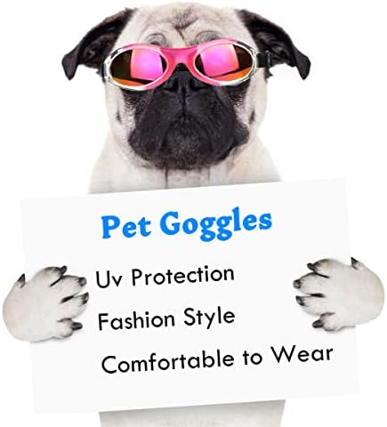 משקפי שמש של כלב Ufandia, משקפי חיות מחמד משקפי כלבים להגנה על UV והגנה על עיניים משקפי חיות מחמד