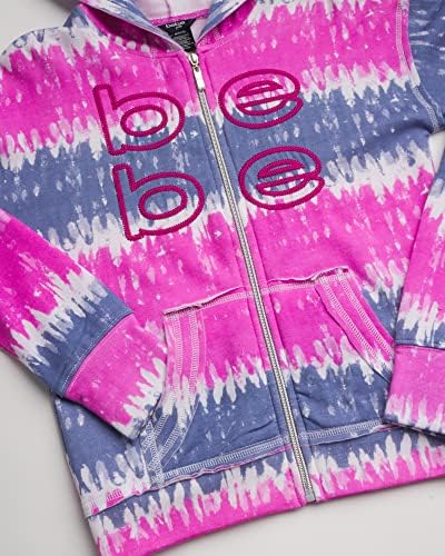 סווטשירט של בנות בנות-פלייס פעילה רקום עניבה קשת קשת צביעה קפוצ'ון קפוצ'ון