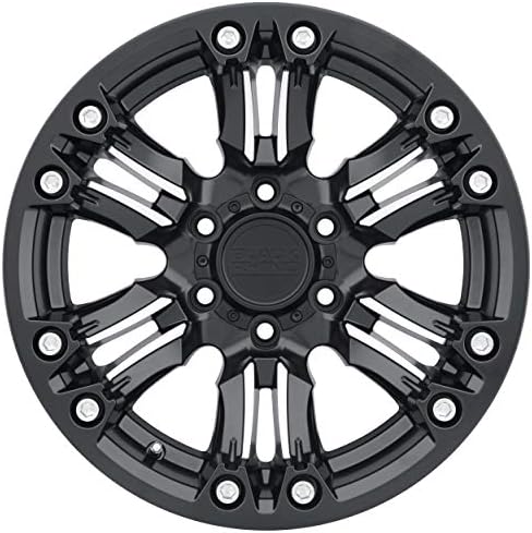 קרנף שחור אסגאי גלגל מותאם אישית - 18 x 9.5, -18 קיזוז, 6x139.7 תבנית בריח, 112.1 ממ רכזת - שחור