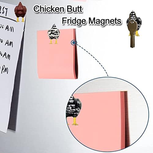 3 יחידות עוף התחת מקרר מגנטים, בעלי החיים מגנטים למקרר, מקרר מגנטים דקורטיבי מגנטי לוח ארונות מצחיק