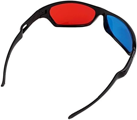 3 משקפיים פלסטיק בסגנון תעופה קלאסי אנגליפי ציאן אדום